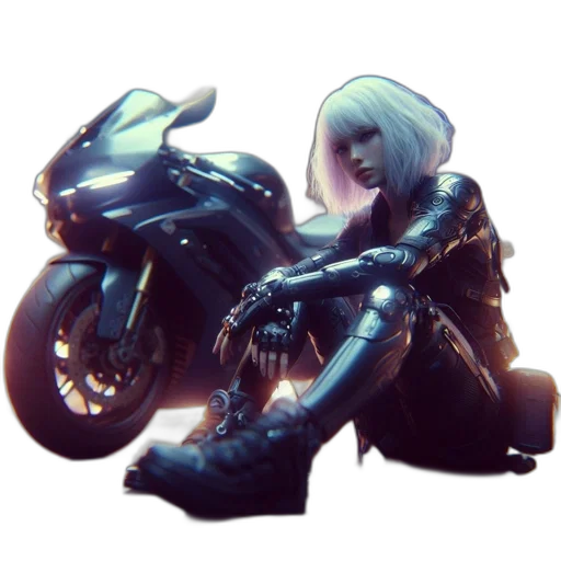 weapon, robot, hair, dragon transparent PNG cut-out