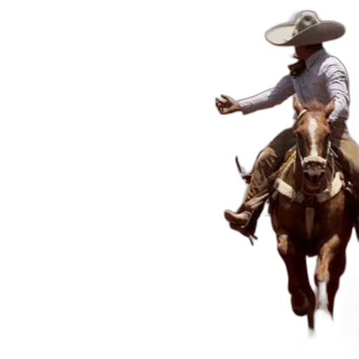 photorealistic, concept art, cowboy, horseback transparent PNG cut-out