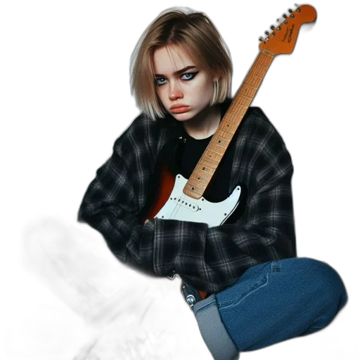 jacket, weapon, hair, face transparent PNG cut-out