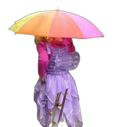 umbrella, jacket, staff, dress transparent PNG cut-out