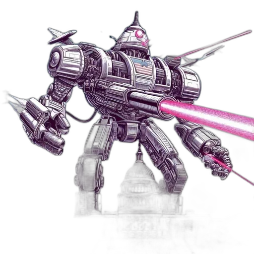 robot, weapon, sword, staff transparent PNG cut-out