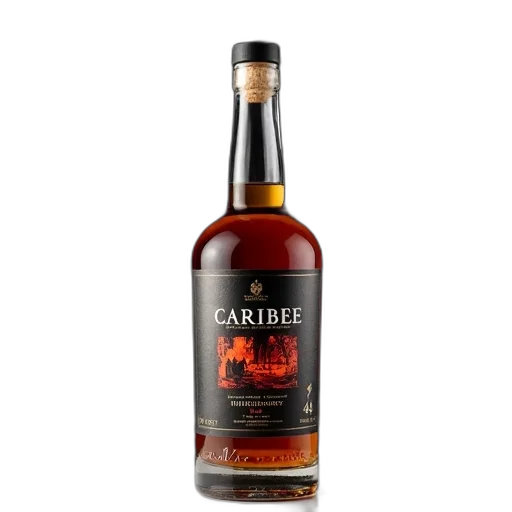 bottle, caribee, whiskey, black transparent PNG cut-out