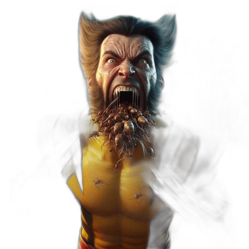 face, staff, mask, creature transparent PNG cut-out