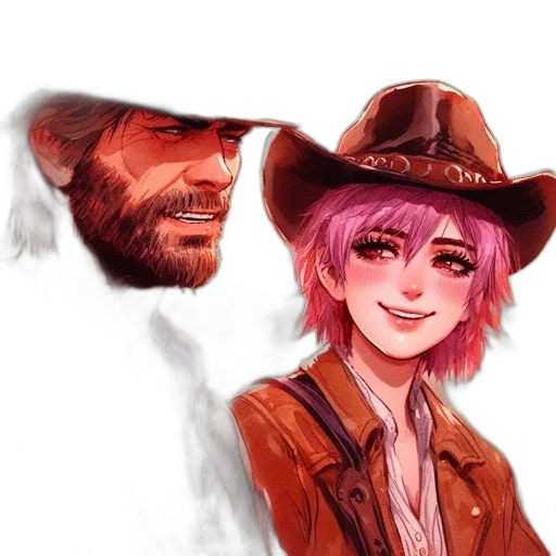 hat, face, jacket, weapon transparent PNG cut-out