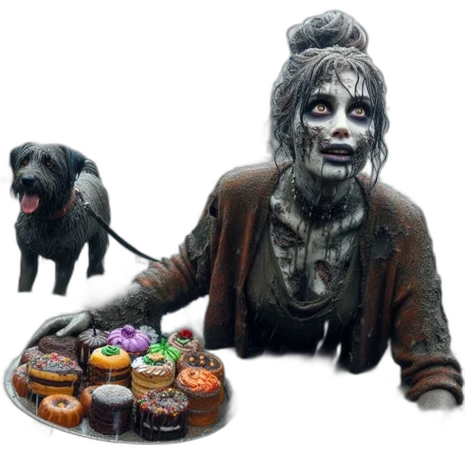 food, concept art, dark, rainy transparent PNG cut-out