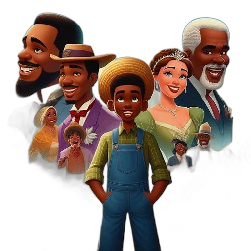 concept art, cartoon, comic book art, 3d render transparent PNG cut-out