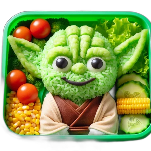 food, lunchbox, smiling, green transparent PNG cut-out