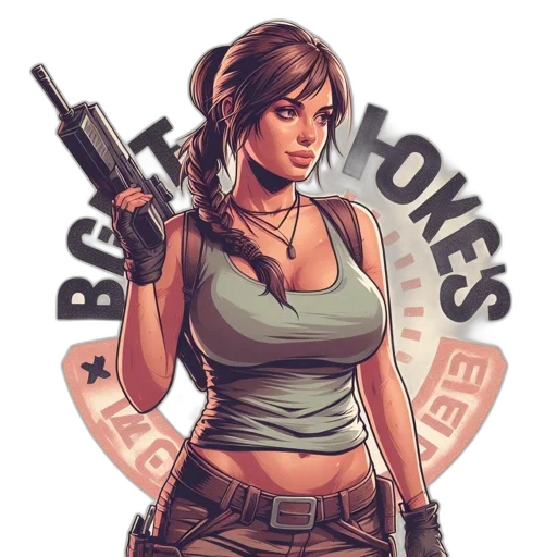 weapon, comic book art, concept art, pixel art transparent PNG cut-out