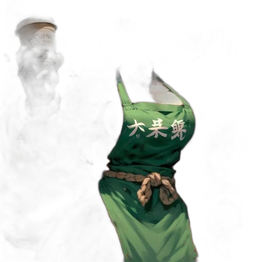 staff, dragon, mask, dress transparent PNG cut-out