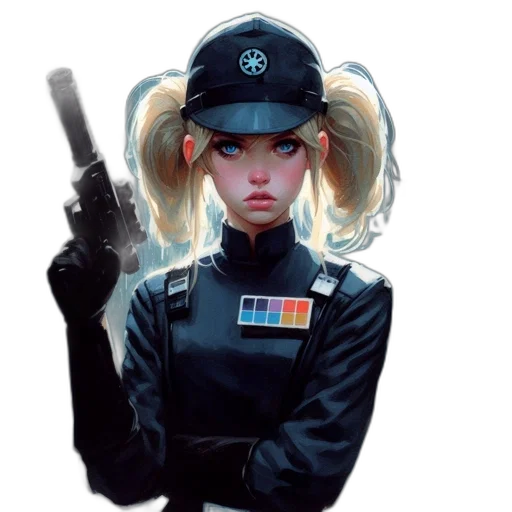 staff, jacket, weapon, robot transparent PNG cut-out