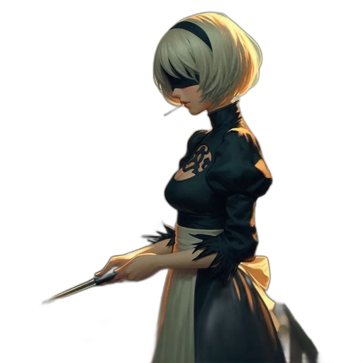 staff, weapon, sword, dress transparent PNG cut-out