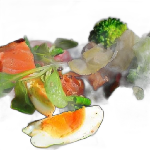 food, crown, photorealistic, 3d render transparent PNG cut-out