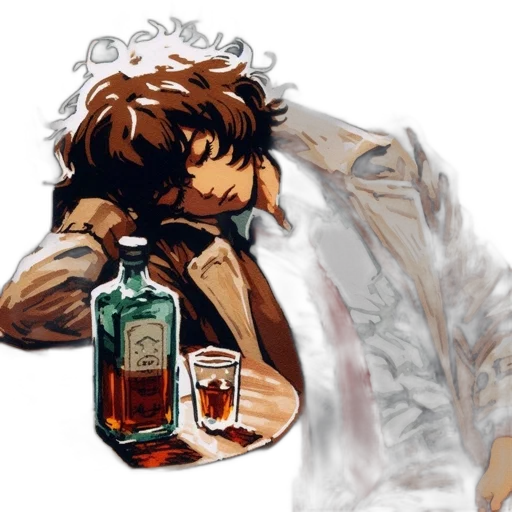bottle, jacket, concept art, pixel art transparent PNG cut-out