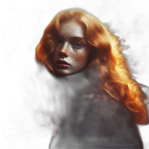 face, hair, mask, creature transparent PNG cut-out