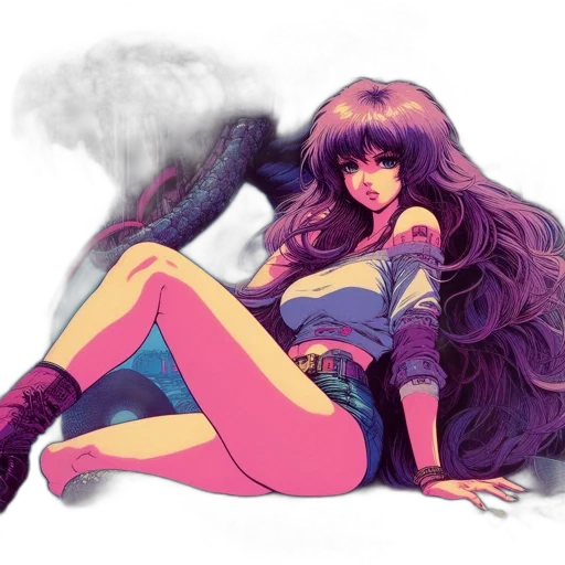 hair, comic book art, fantasy art, concept art transparent PNG cut-out