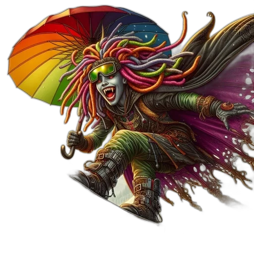 dragon, creature, umbrella, mask transparent PNG cut-out