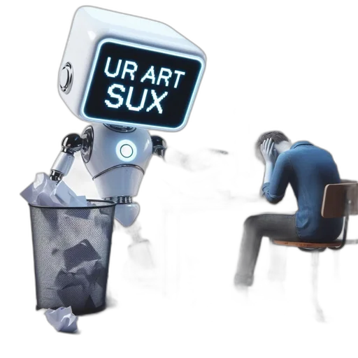robot, furniture, staff, creature transparent PNG cut-out