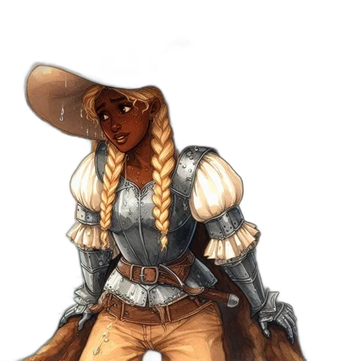 staff, hat, dress, concept art transparent PNG cut-out