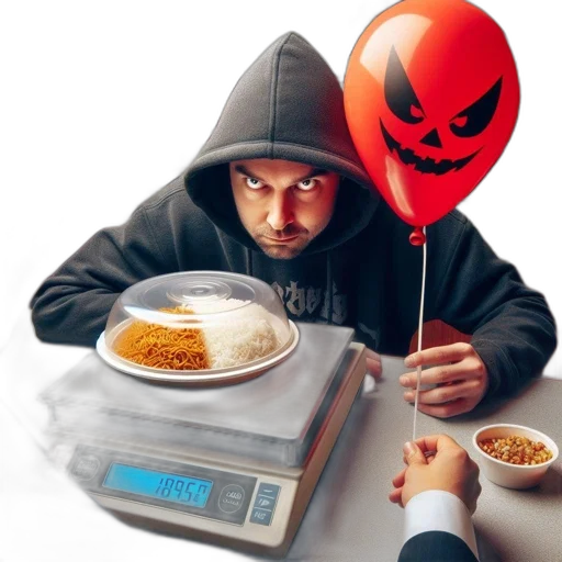 mask, food, man, hoodie transparent PNG cut-out