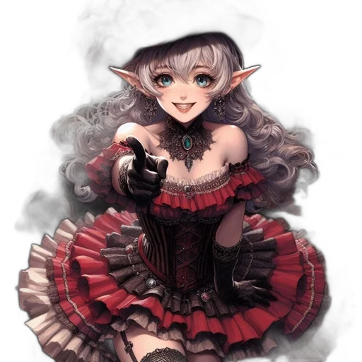 dress, staff, mask, dragon transparent PNG cut-out