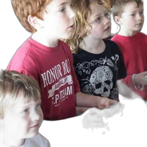 group, children, play, video transparent PNG cut-out