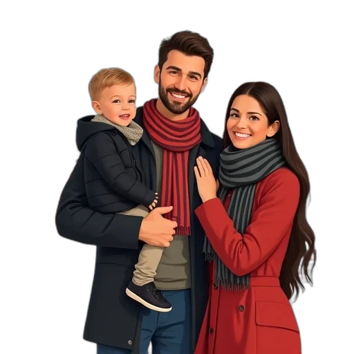 jacket, photorealistic, 3d render, snow transparent PNG cut-out
