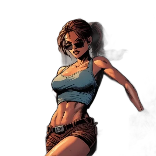 comic book art, concept art, fantasy art, cartoon transparent PNG cut-out