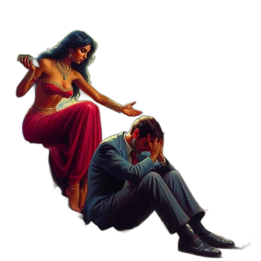 concept art, oil painting, fire, rain transparent PNG cut-out