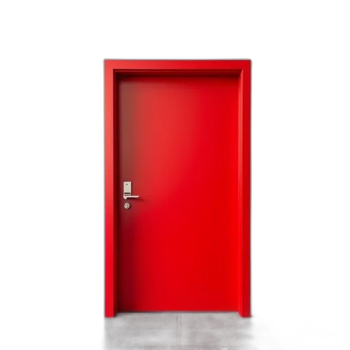 furniture, staff, 3d render, red transparent PNG cut-out