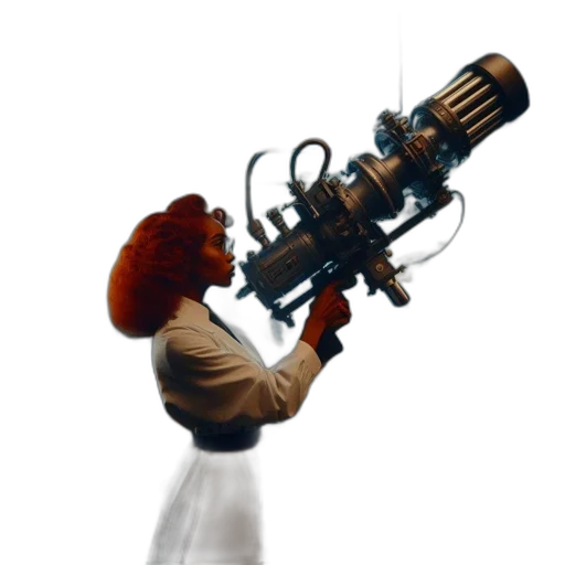 weapon, staff, robot, crown transparent PNG cut-out