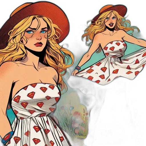 dress, comic book art, concept art, cartoon transparent PNG cut-out