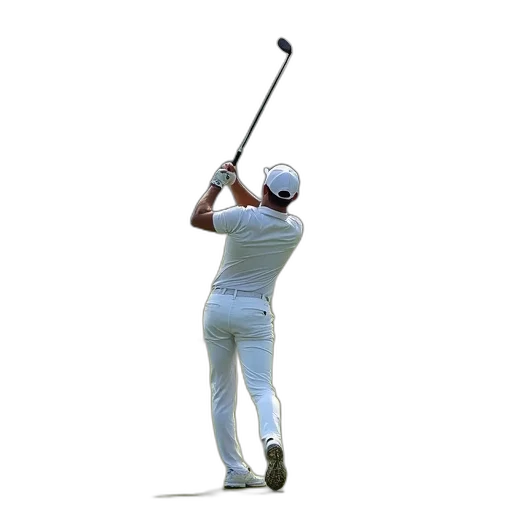 staff, person, white, golf transparent PNG cut-out