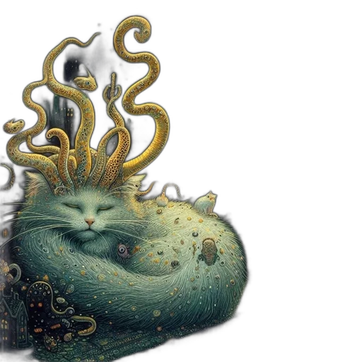 creature, crown, hair, dragon transparent PNG cut-out