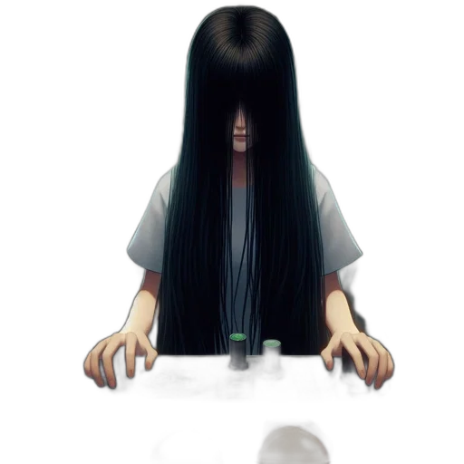 hair, mask, staff, creature transparent PNG cut-out