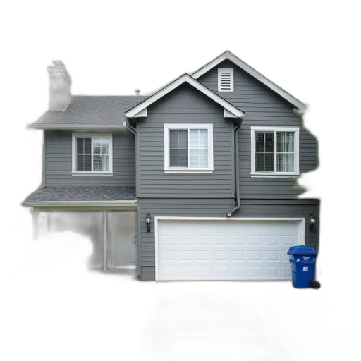 building, 3d render, photorealistic, two-story transparent PNG cut-out