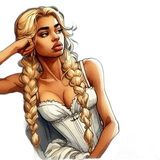 dress, fantasy art, comic book art, concept art transparent PNG cut-out