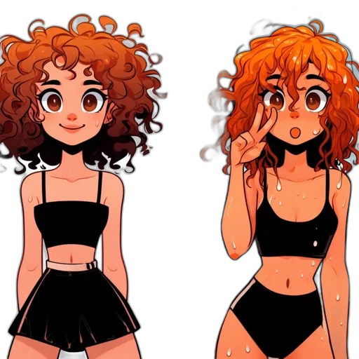 hair, dress, cartoon, concept art transparent PNG cut-out