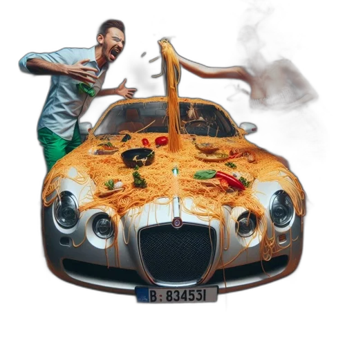 car, food, concept art, photorealistic transparent PNG cut-out