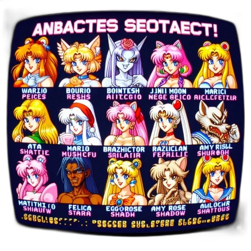 jewelry, anime, vaporwave, pixel art transparent PNG cut-out