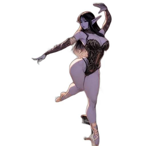 dress, creature, concept art, fantasy art transparent PNG cut-out