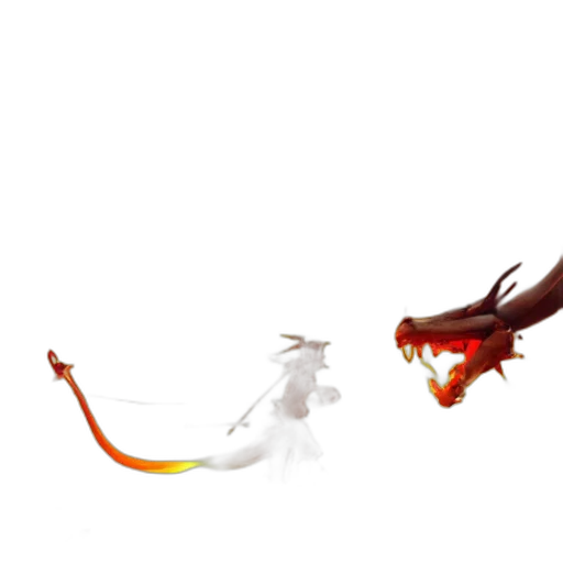 dragon, animal, staff, weapon transparent PNG cut-out