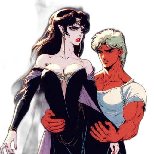 comic book art, concept art, fantasy art, watercolor transparent PNG cut-out