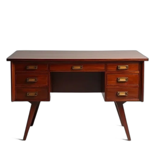 furniture, desk, hansen, mahogany transparent PNG cut-out