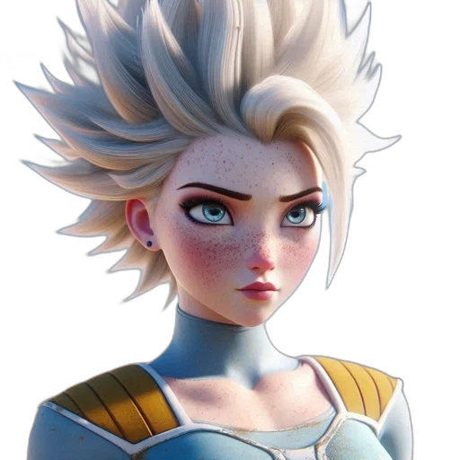 face, crown, hair, staff transparent PNG cut-out