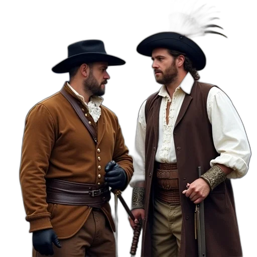 hat, jacket, staff, concept art transparent PNG cut-out