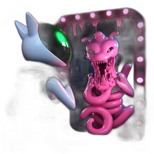 creature, dragon, 3d render, concept art transparent PNG cut-out
