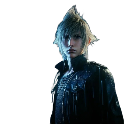 jacket, dragon, face, staff transparent PNG cut-out