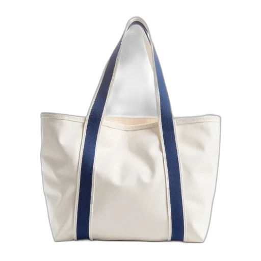 white, canvas, tote, bag transparent PNG cut-out