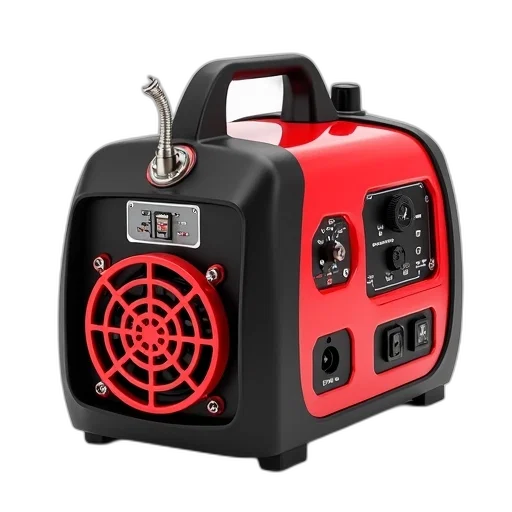 red, black, portable, electric transparent PNG cut-out
