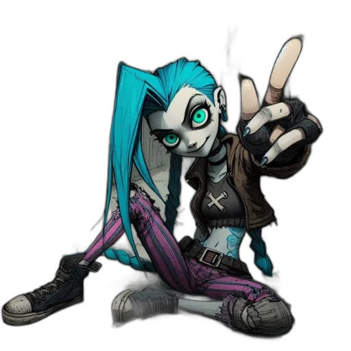 robot, cyberpunk, concept art, cartoon transparent PNG cut-out